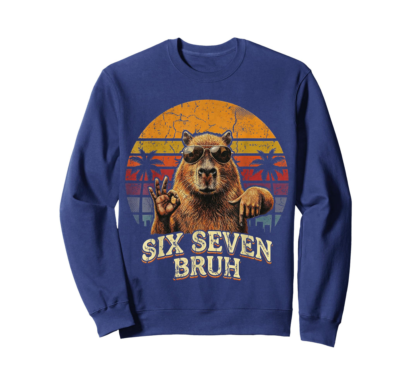 Six Seven Bruh 67 Capybara 6 7 Funny Meme Animal 6-7 T-Shirt