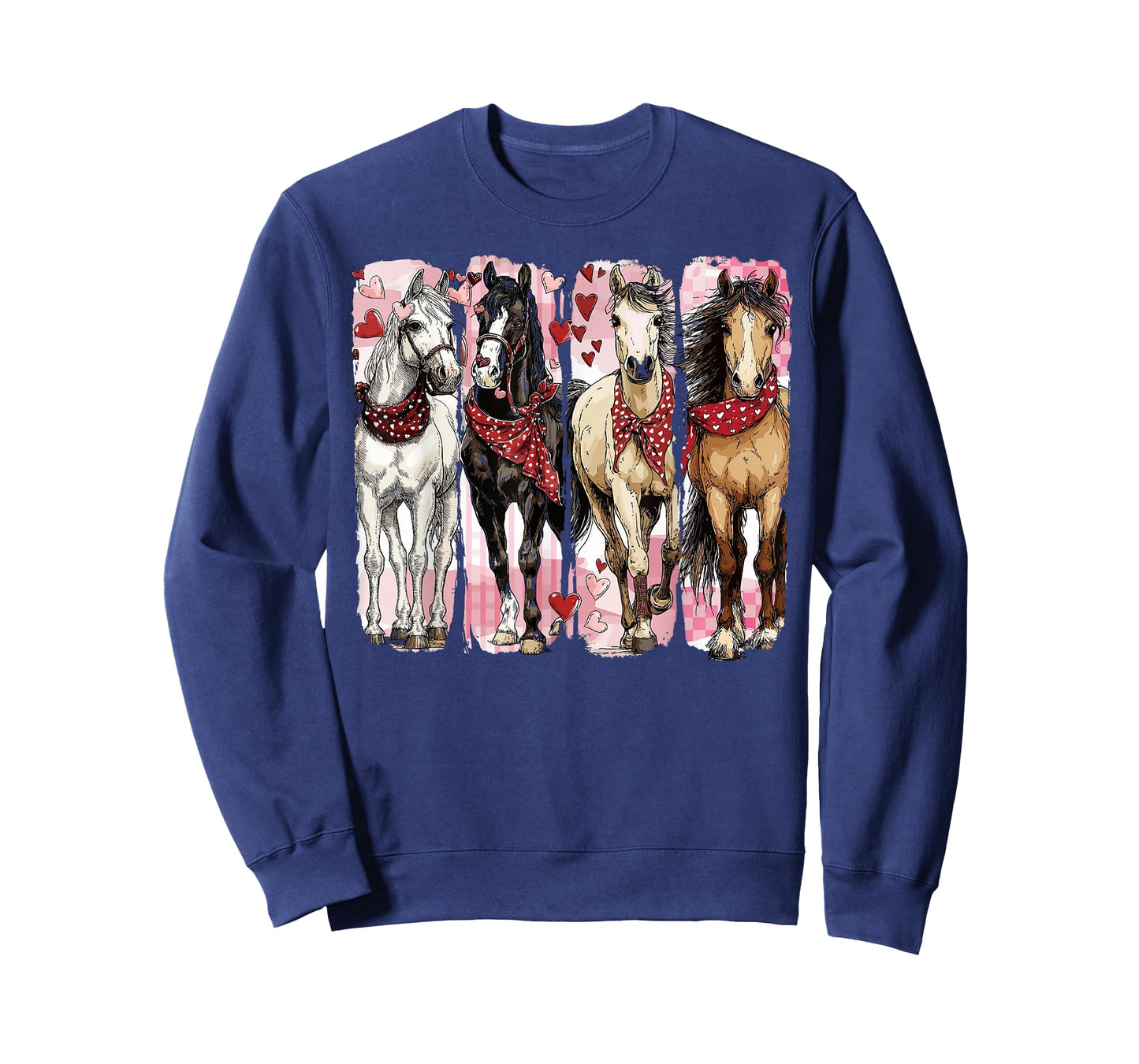 Preppy Horse Valentine Horse Rider Farm Happy Valentines Day T-Shirt