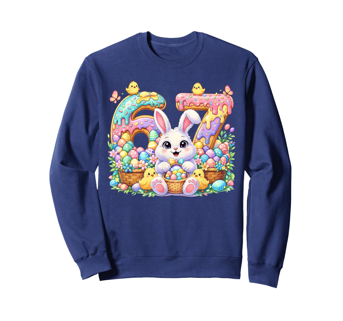 Happy Easter Day Bunny Eggs Funny 67 Drip Girl Women Kid T-Shirt
