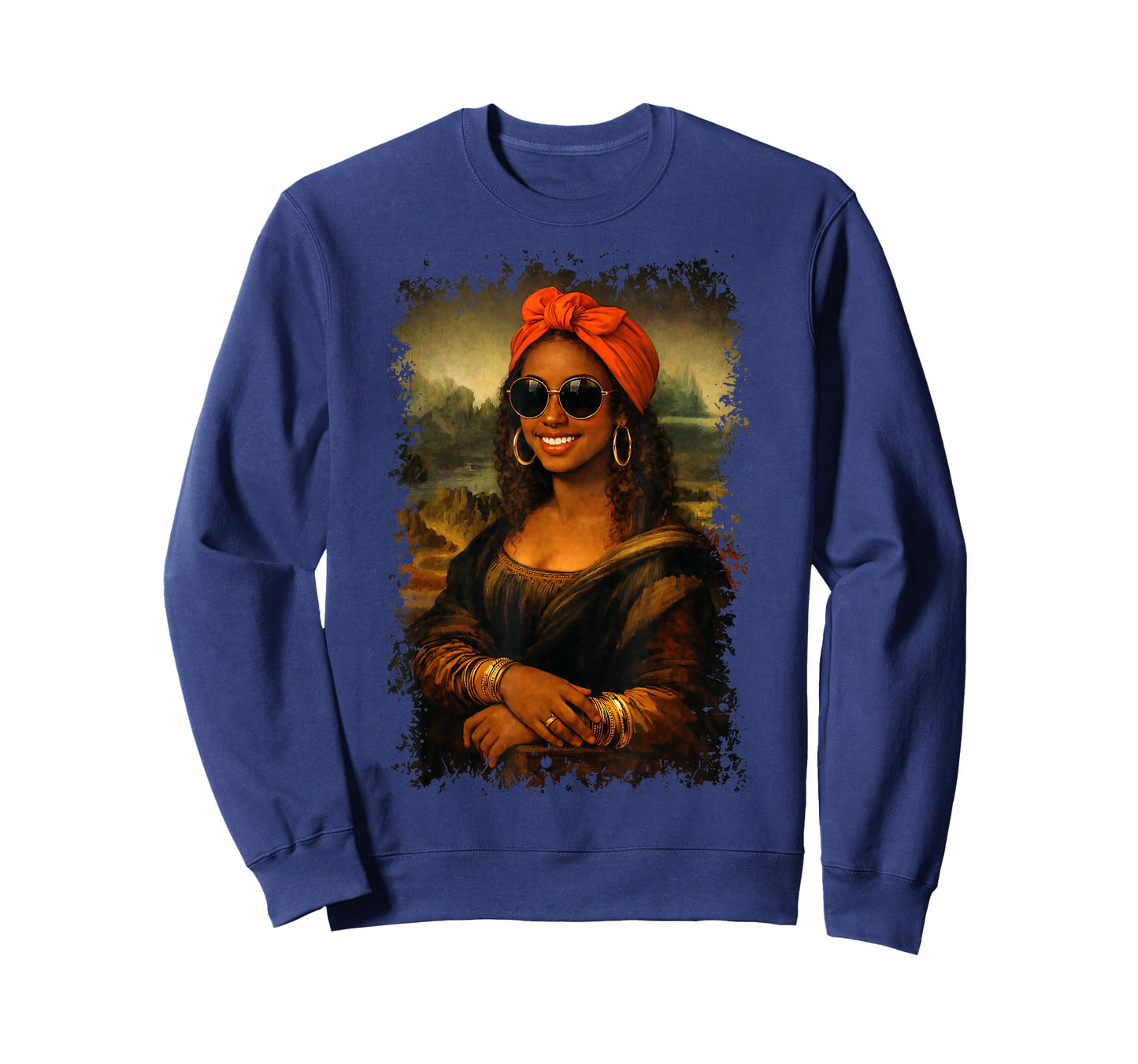 Black Mona Lisa African American Afro Black History Month T-Shirt