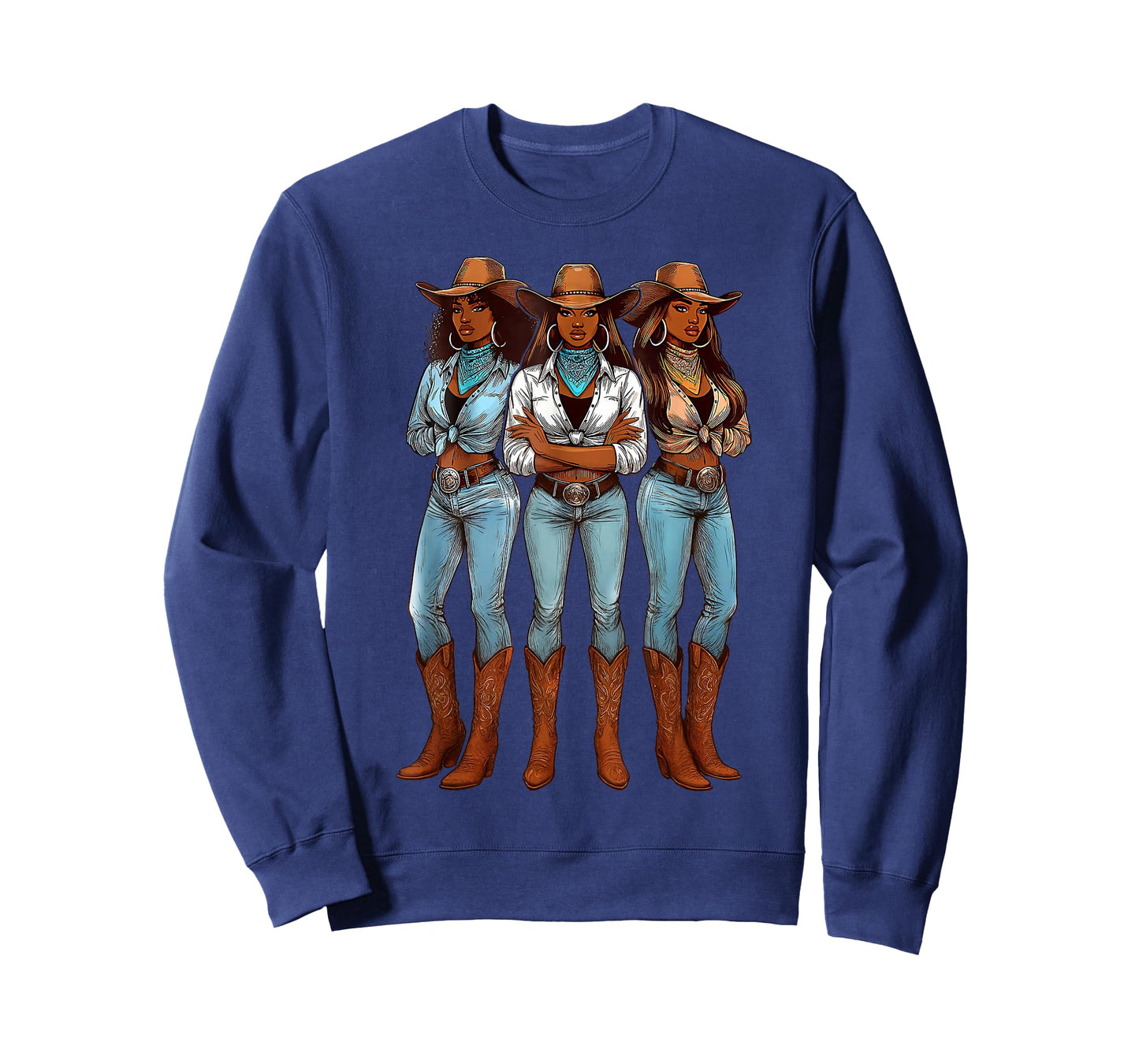 Cowgirl Western Afro Black Women African Black History Month T-Shirt