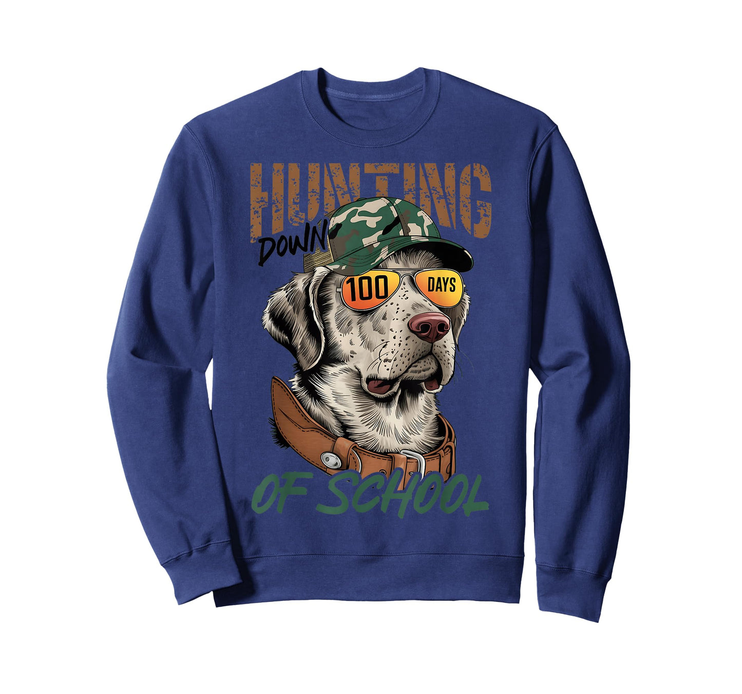 Dog Hunting 100 Days of School 100th Day Boy School T-Shirt