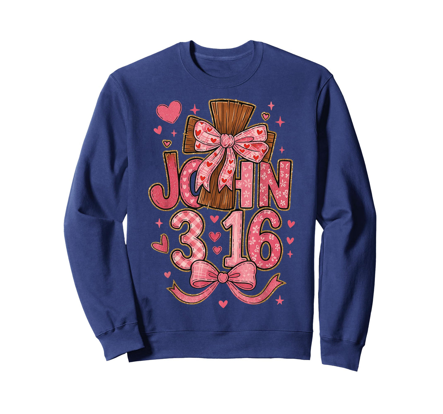 HUGvyn John 3:16 Valentine Loved Christian Preppy Coquette T-Shirt
