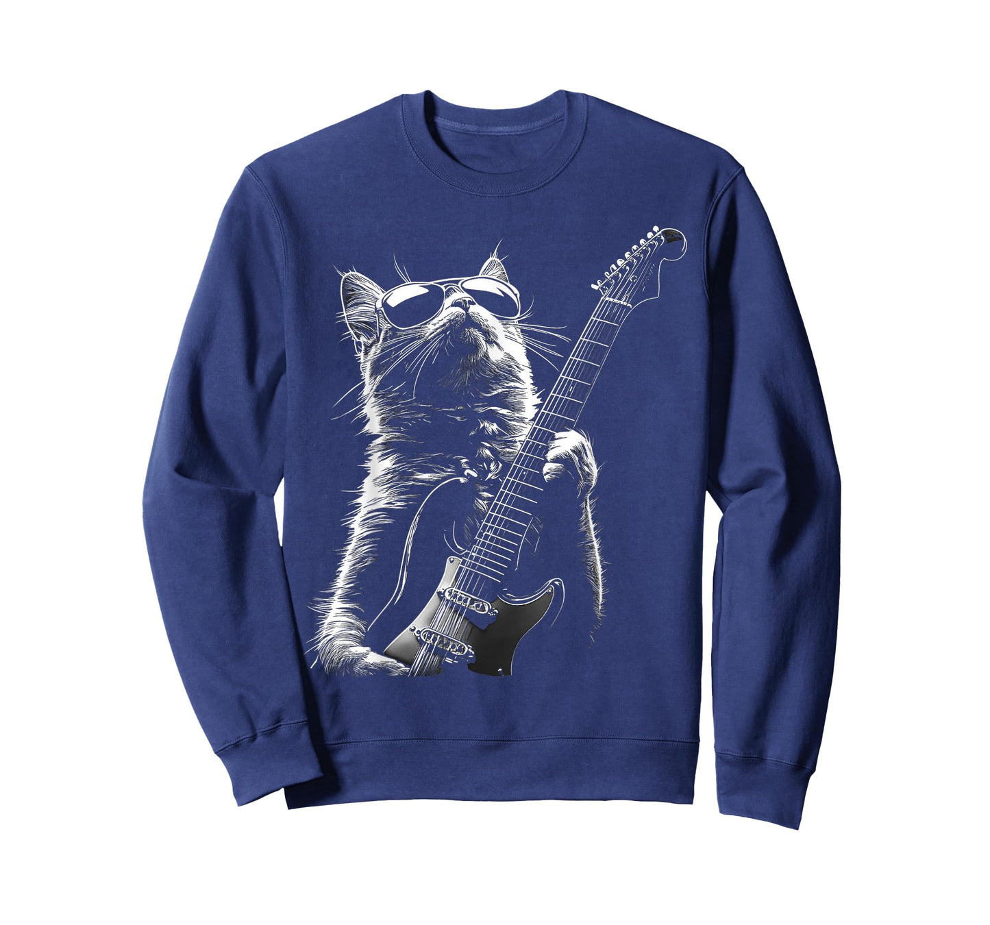 Rock Cat Owner with Electric Guitar Cats Music Lover T-Shirt