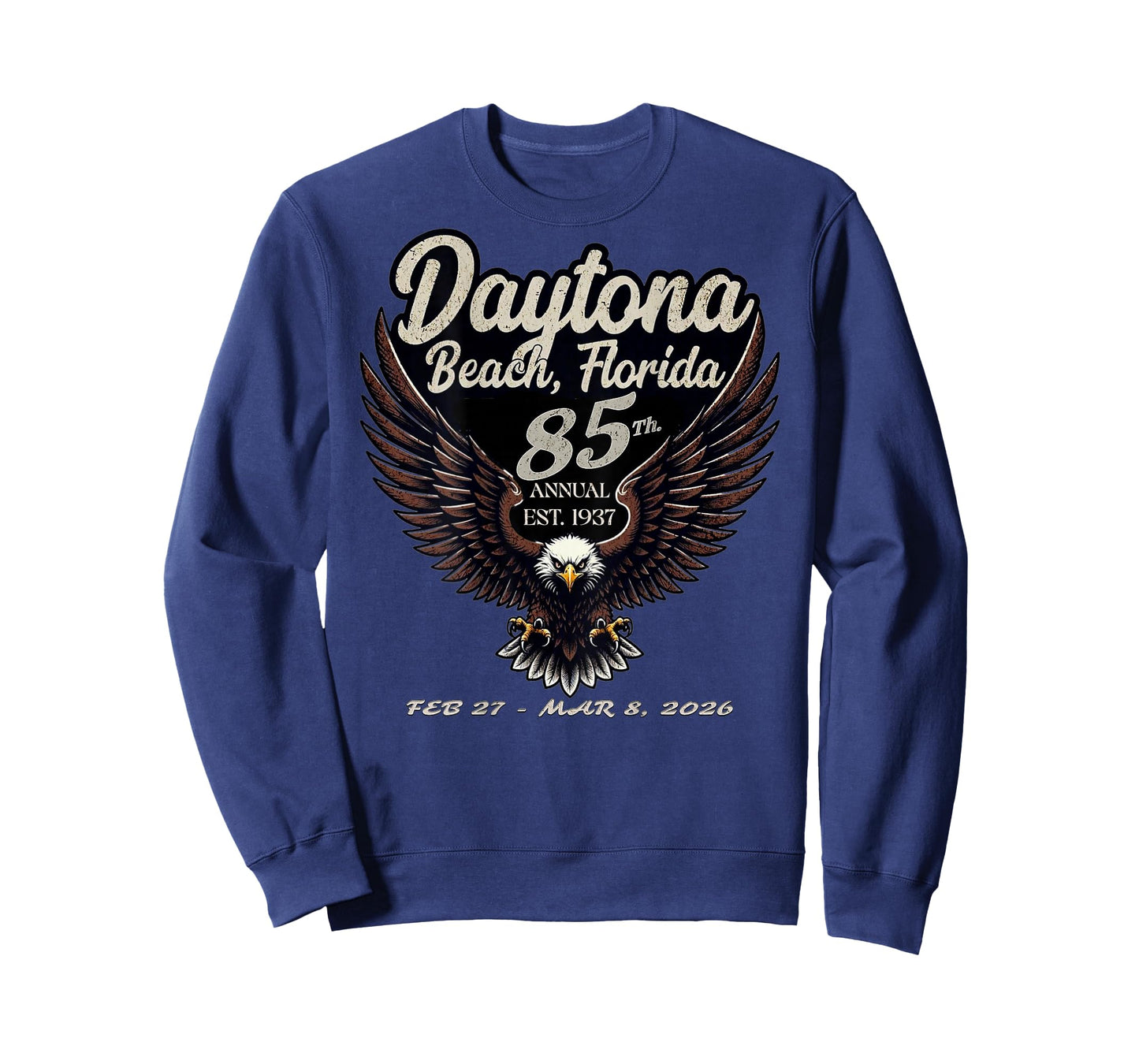2026 Daytona Beach, Florida, 85th Anniversary Art On Back T-Shirt