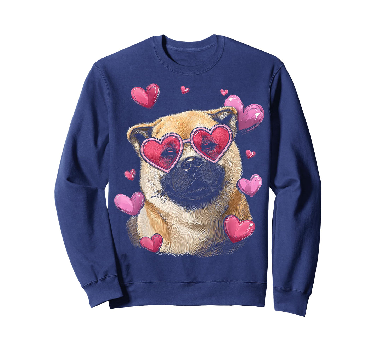 Akita Dog Valentine's Day Heart Sunglasses T-Shirt