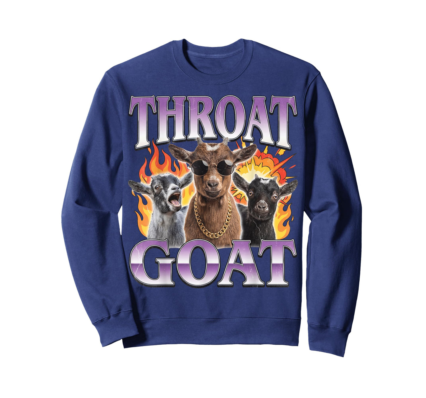 Throat Goat Funny Adult Humor Y2K T-Shirt