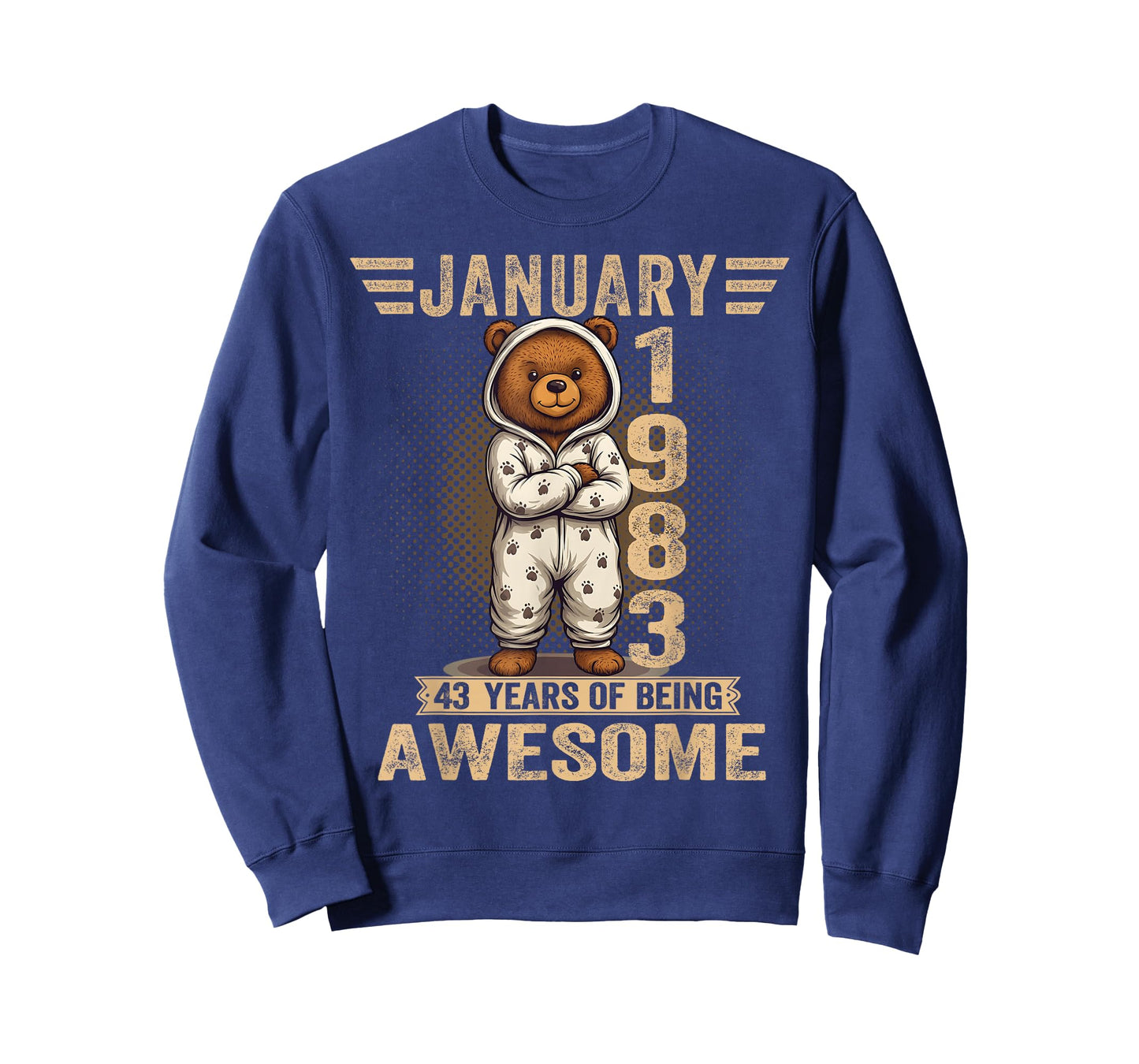 43 Year Old January 1983 Teddy Bear 43th Birthday Women T-Shirt
