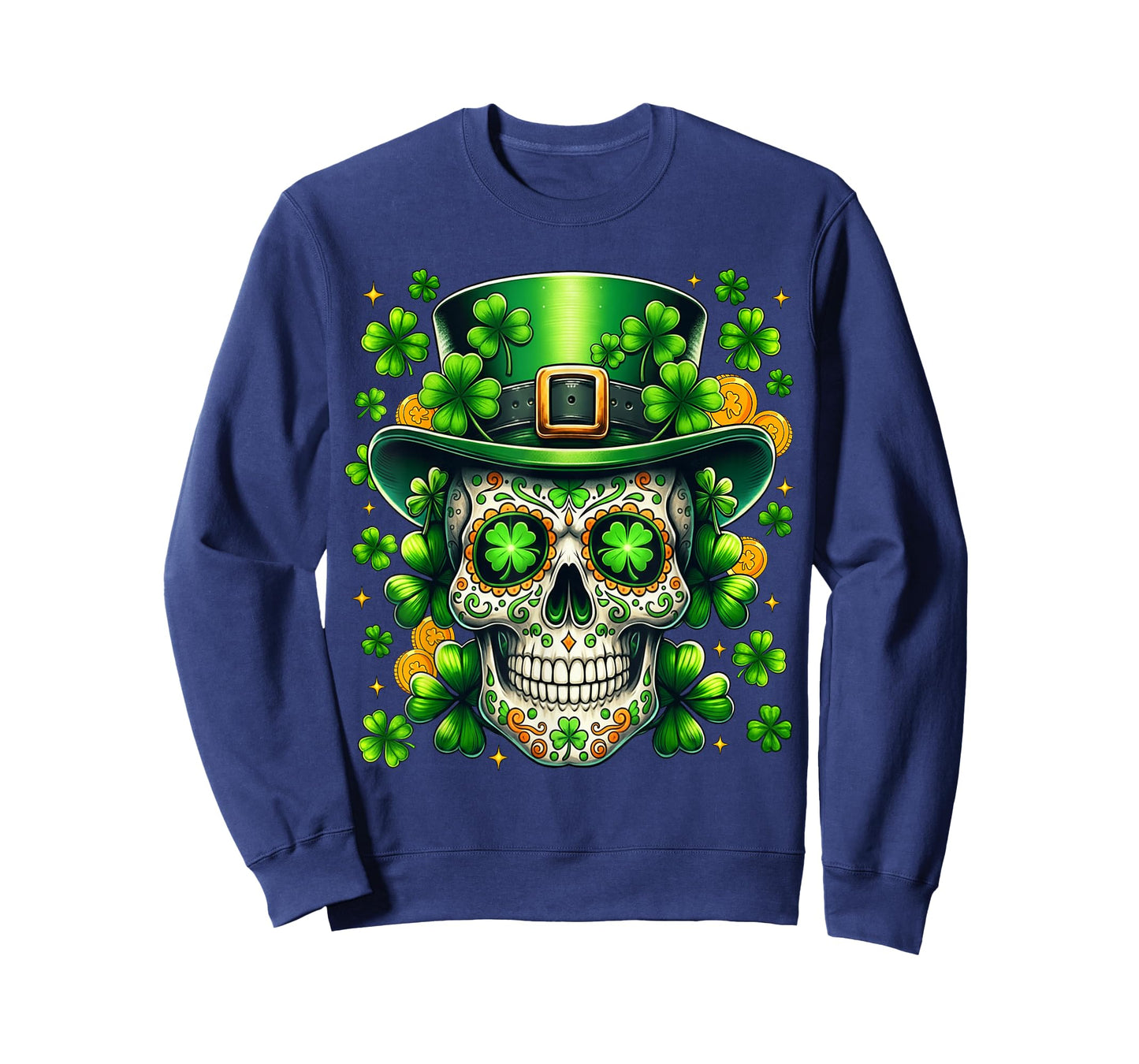 San Patties Irish Sugar Skull Shamrock St Patricks Day Men T-Shirt