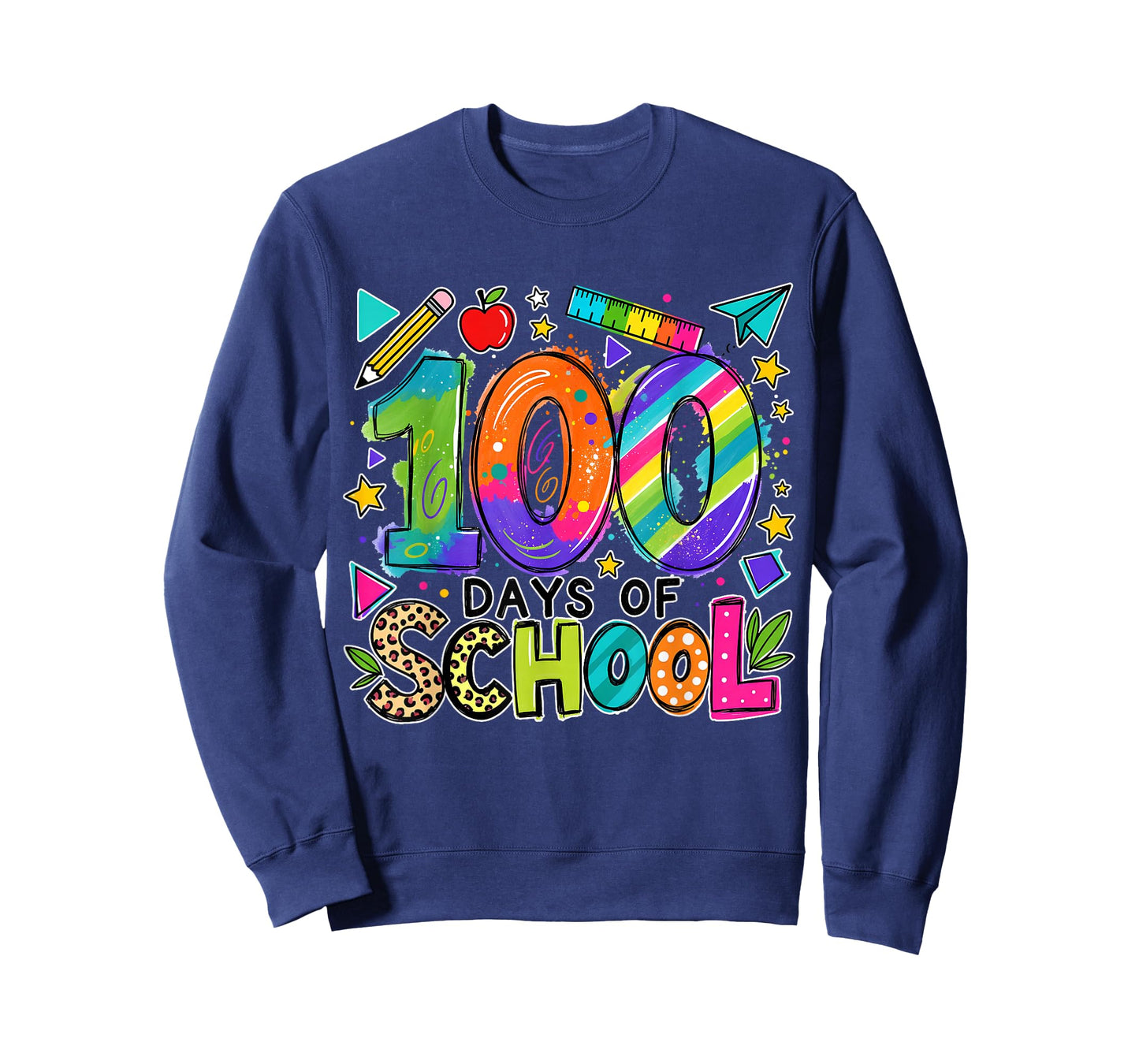 100 Days of School Teacher Kids Cute Happy 100th Days School T-Shirt