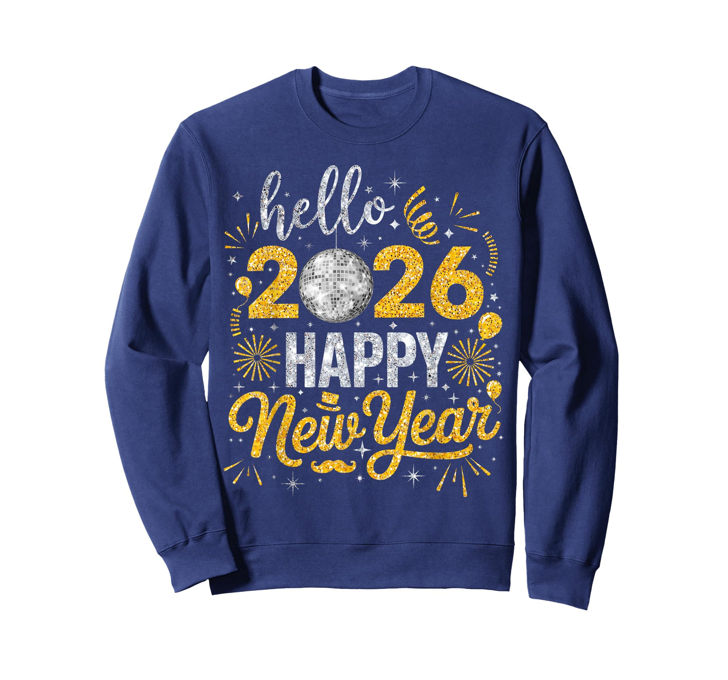 Hello 2026 Happy New Year Family Matching Fireworks Balloons T-Shirt