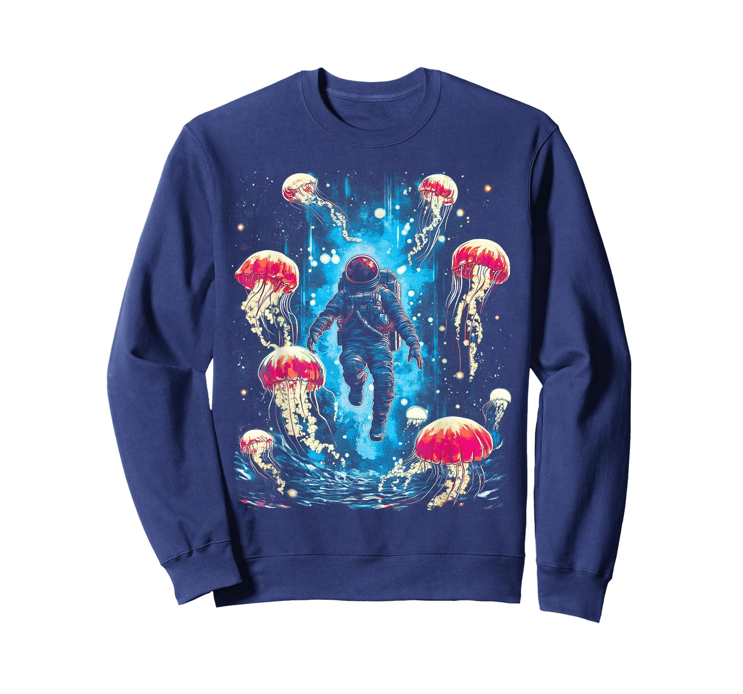 Astronaut Jellyfish Outer Space Explorer Galaxy Science Men T-Shirt