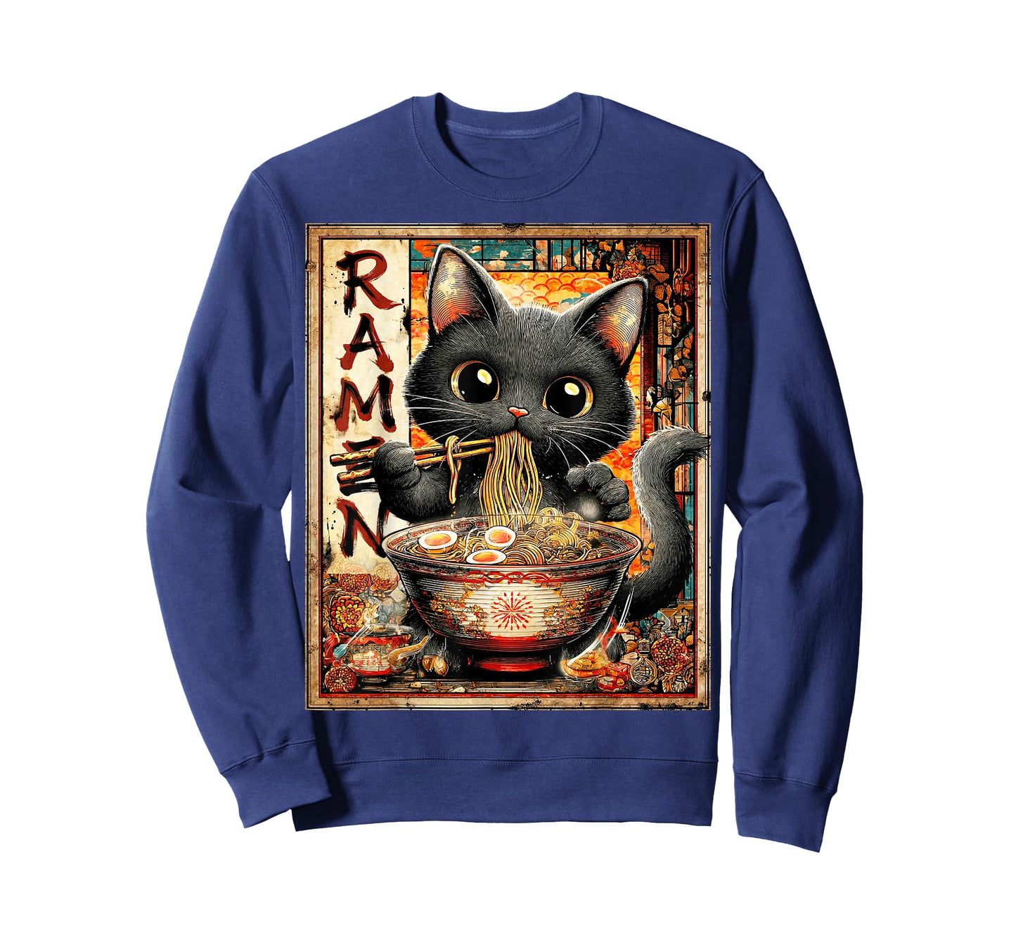 Funny Ramen Cat Noodle Lovers Anime Otaku T-Shirt