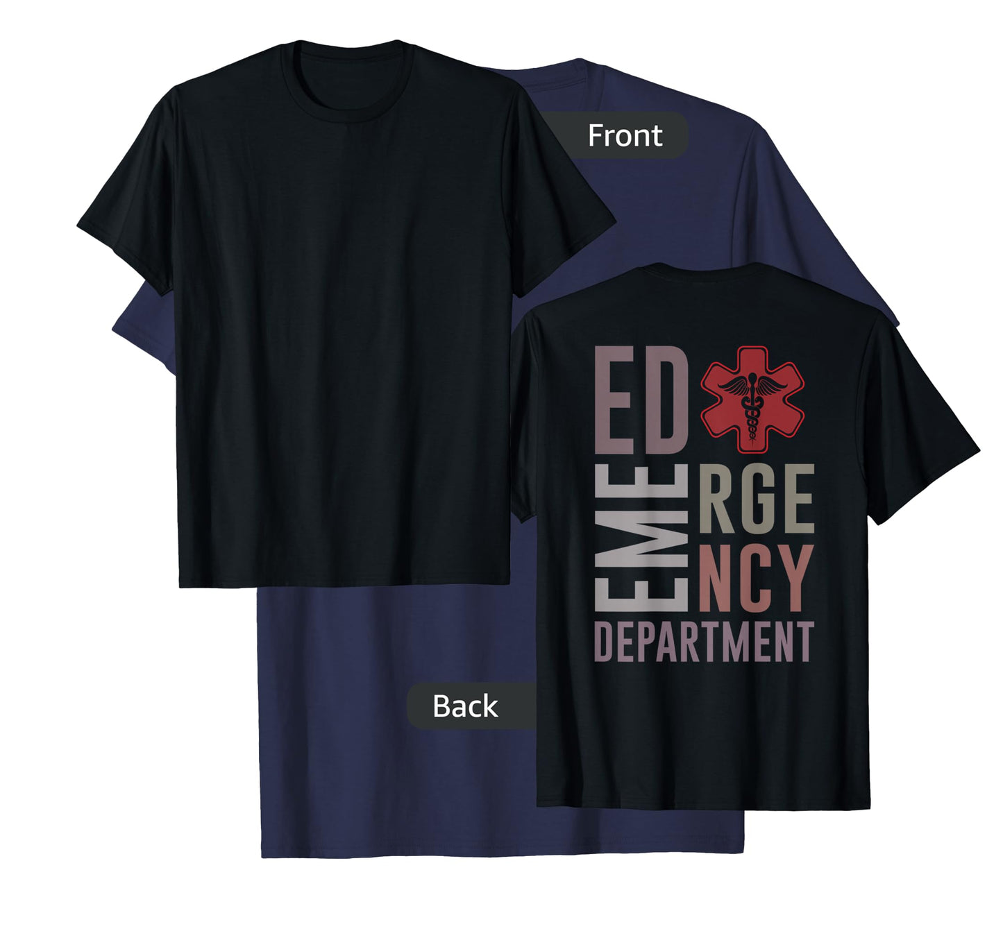 Vintage Emergency Department Emergency Room ED Nurse Back Of T-Shirt