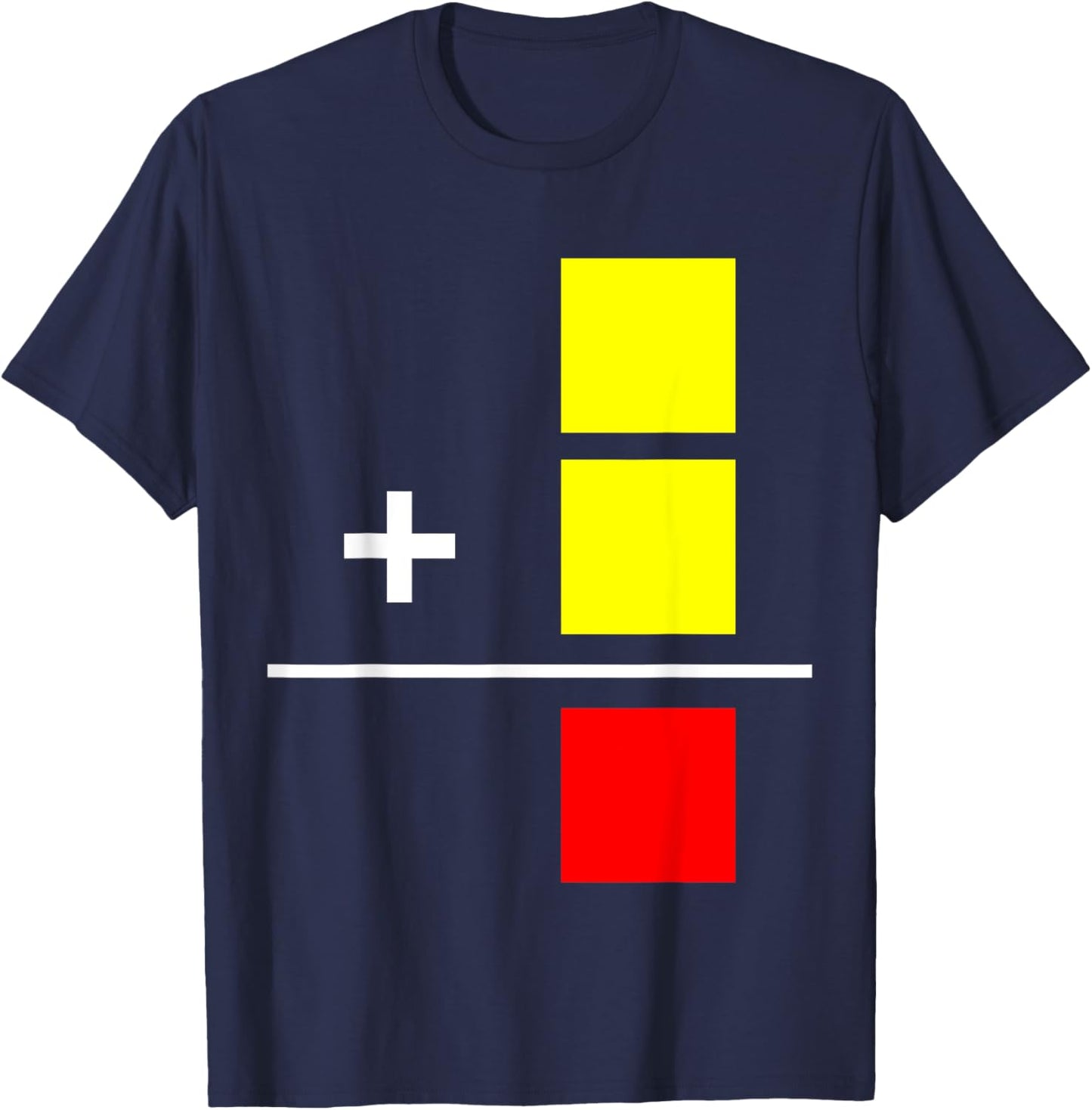Soccer Yellow Red Card Football Referee Funny Rules Math T-Shirt - T-Shirt | Navy