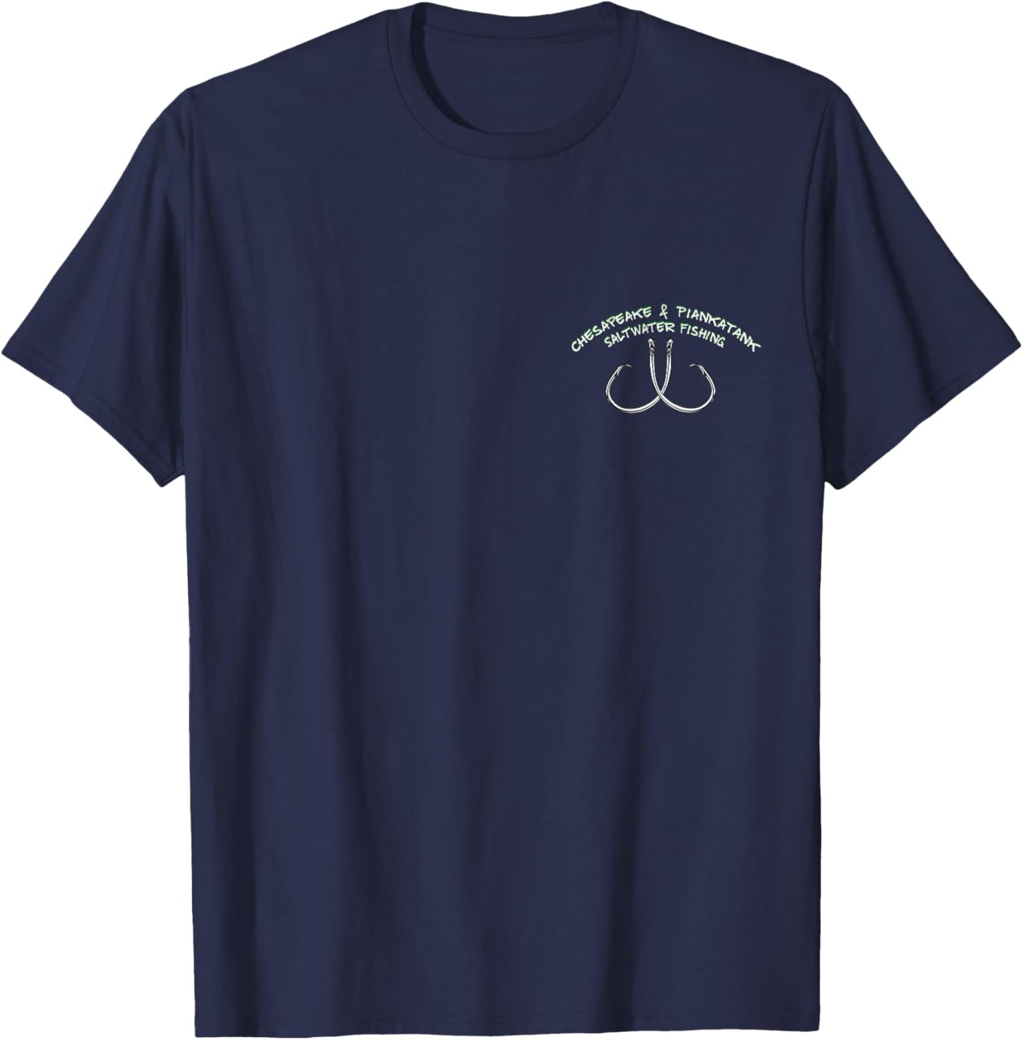 Piankatank River Chesapeake Bay Red Drum Fishing T-Shirt - T-Shirt | Navy