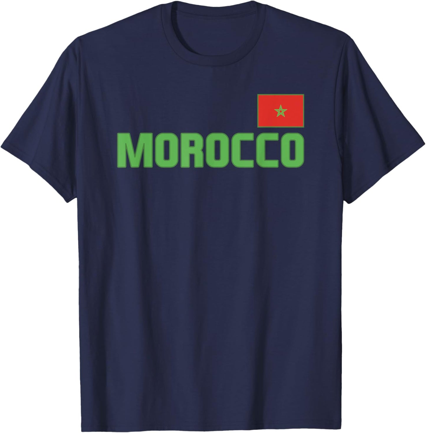Morocco Flag Moroccan Pride International Country T-Shirt - T-Shirt | Navy