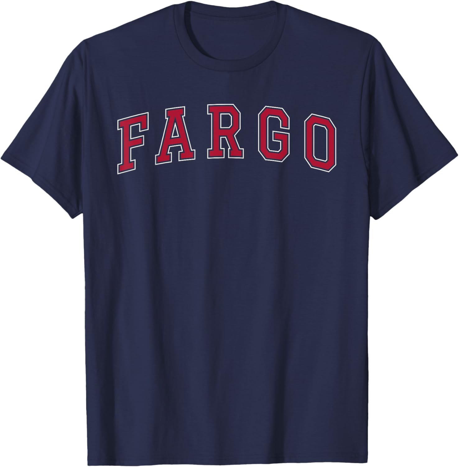 Fargo North Dakota Souvenir Sport College Style Text T-Shirt - T-Shirt | Navy