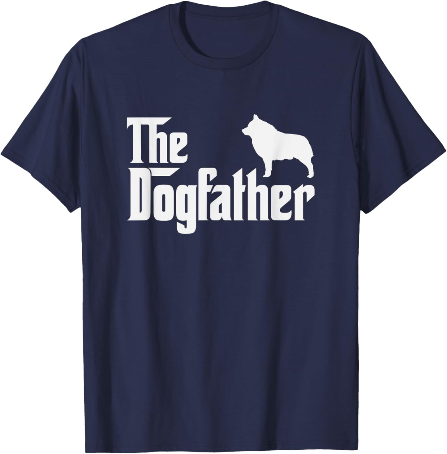 schipperke DogFather Funny Dog Dad Women Kids T-Shirt - T-Shirt | Navy