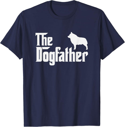 schipperke DogFather Funny Dog Dad Women Kids T-Shirt - T-Shirt | Navy