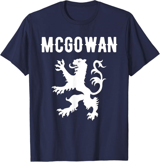 McGowan Clan Scottish Family Name Scotland Heraldry T-Shirt - T-Shirt | Navy