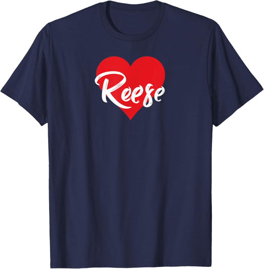 I Love Reese First Name I Heart Named T-Shirt - T-Shirt | Navy