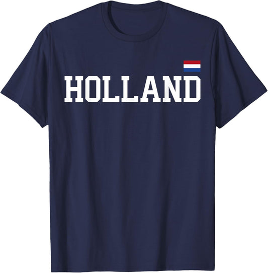 Holland Netherlands T Shirt Women Men Kids Dutch Flag Orange T-Shirt - T-Shirt | Navy