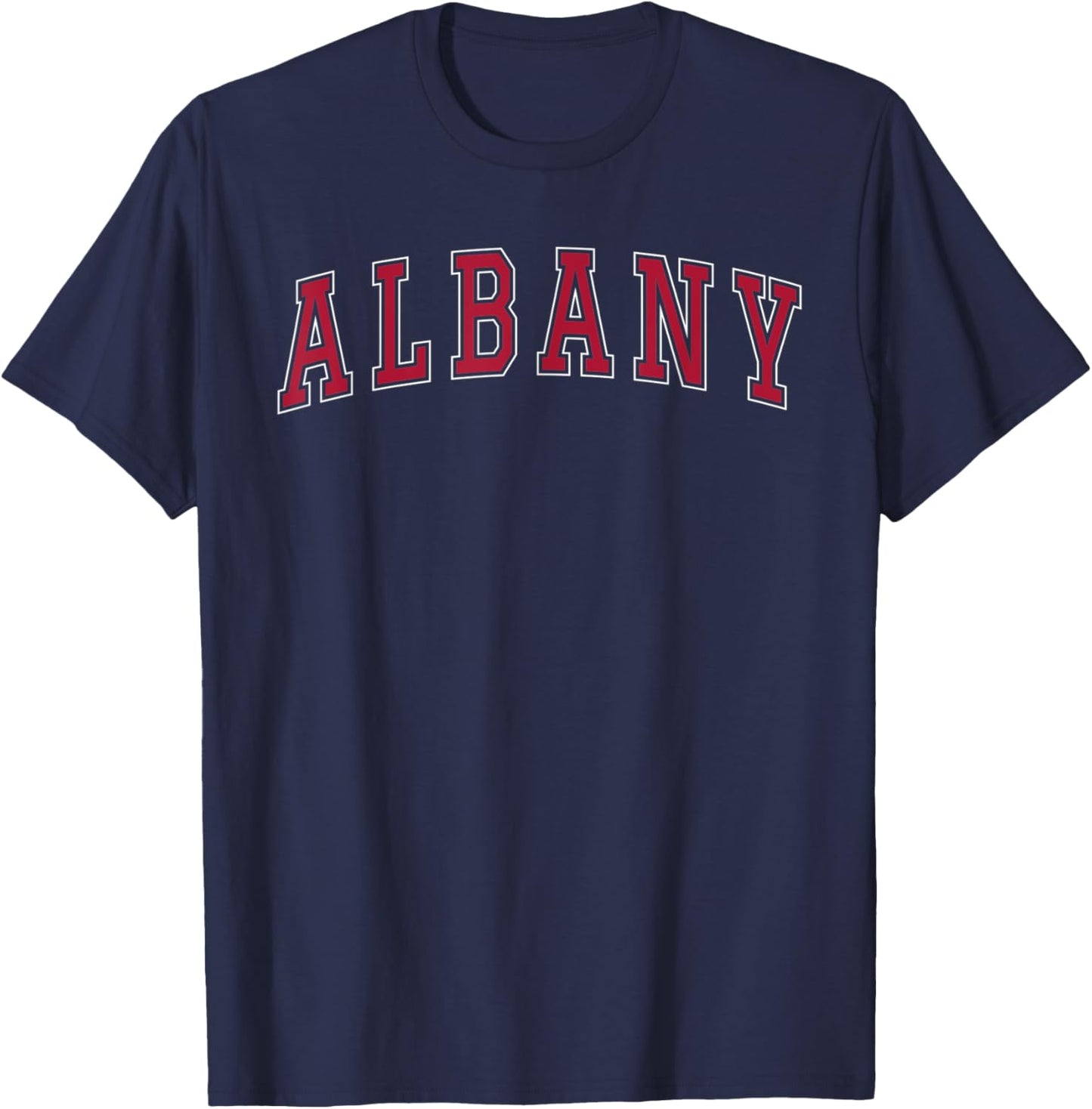 Albany Georgia Souvenir Sport College Style Text T-Shirt - T-Shirt | Navy