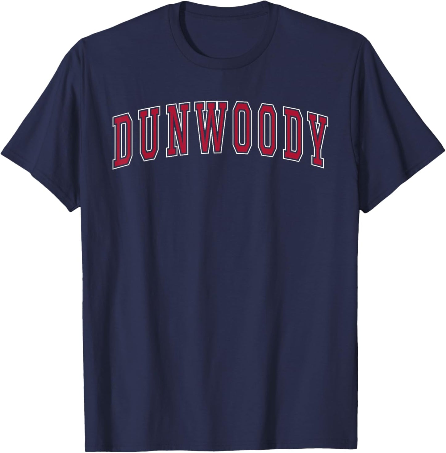 Dunwoody Georgia Souvenir Sport College Style Text T-Shirt - T-Shirt | Navy