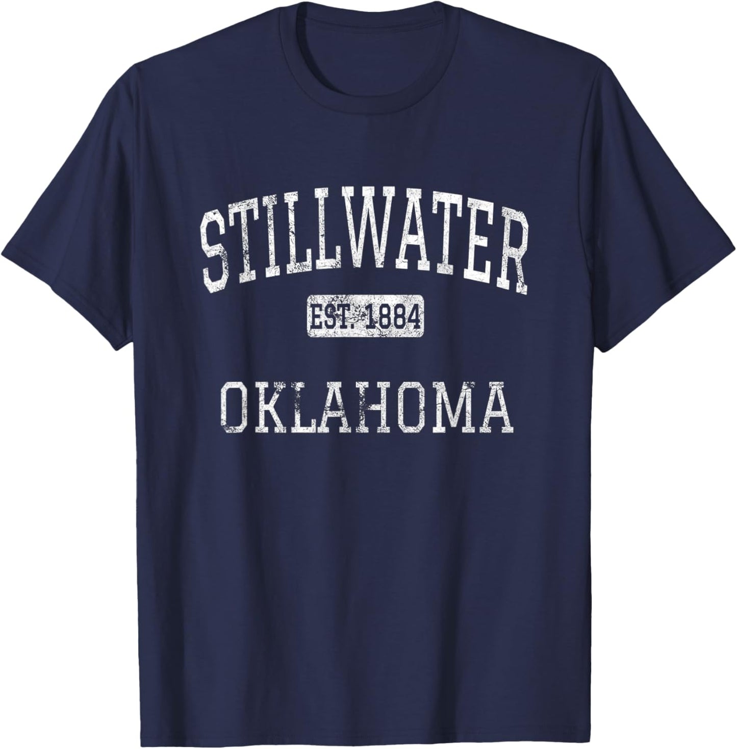 Stillwater Oklahoma OK Vintage T-Shirt - T-Shirt | Navy