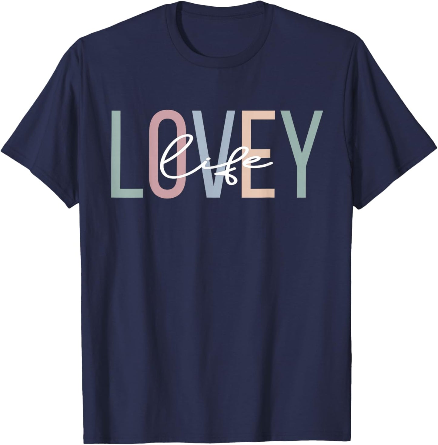 Lovey Life Lovey Grandma Boho Lovey Grandmother T-Shirt - T-Shirt | Navy