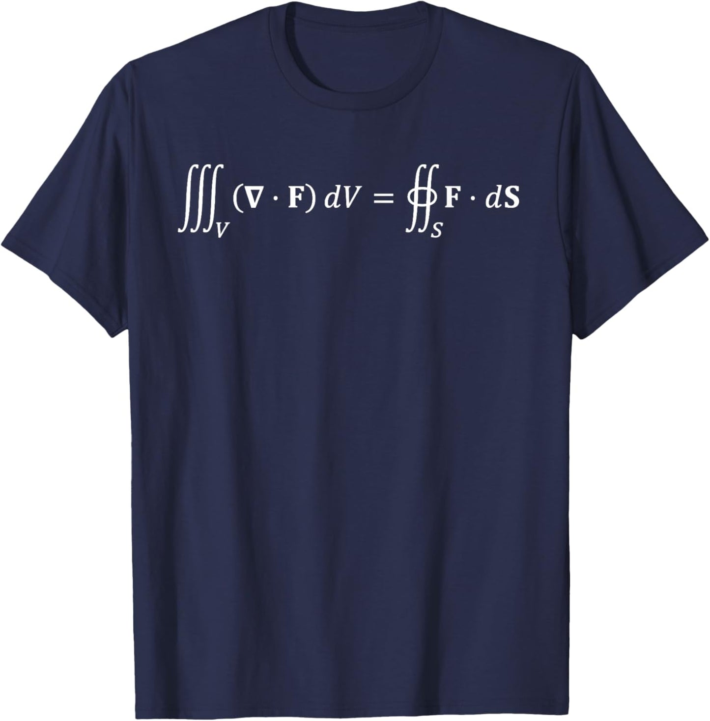Divergence theorem, useful theorem in math and physics T-Shirt - T-Shirt | Navy