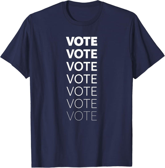 Vote Vote Vote , Men, Black, Small T-Shirt - T-Shirt | Navy