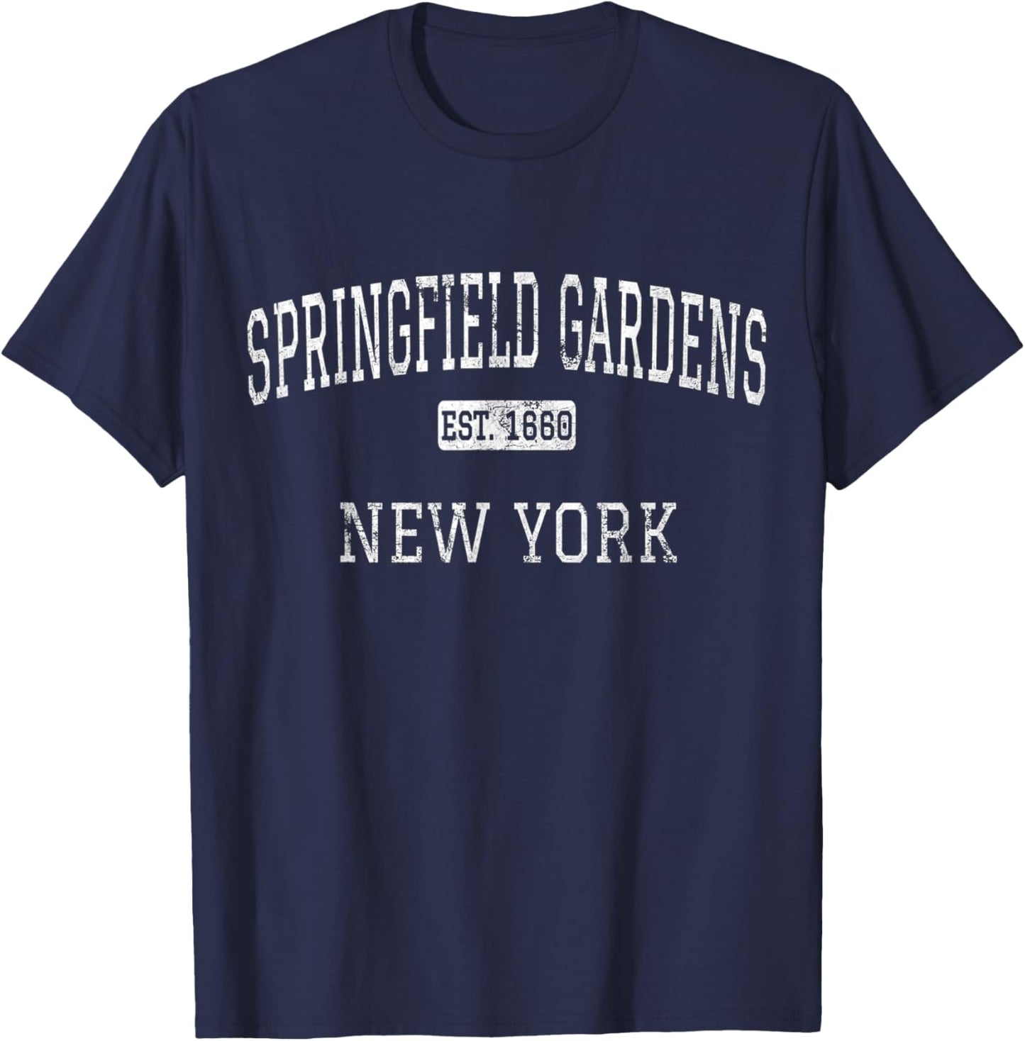 Springfield Gardens New York Queens NY Vintage T-Shirt - T-Shirt | Navy