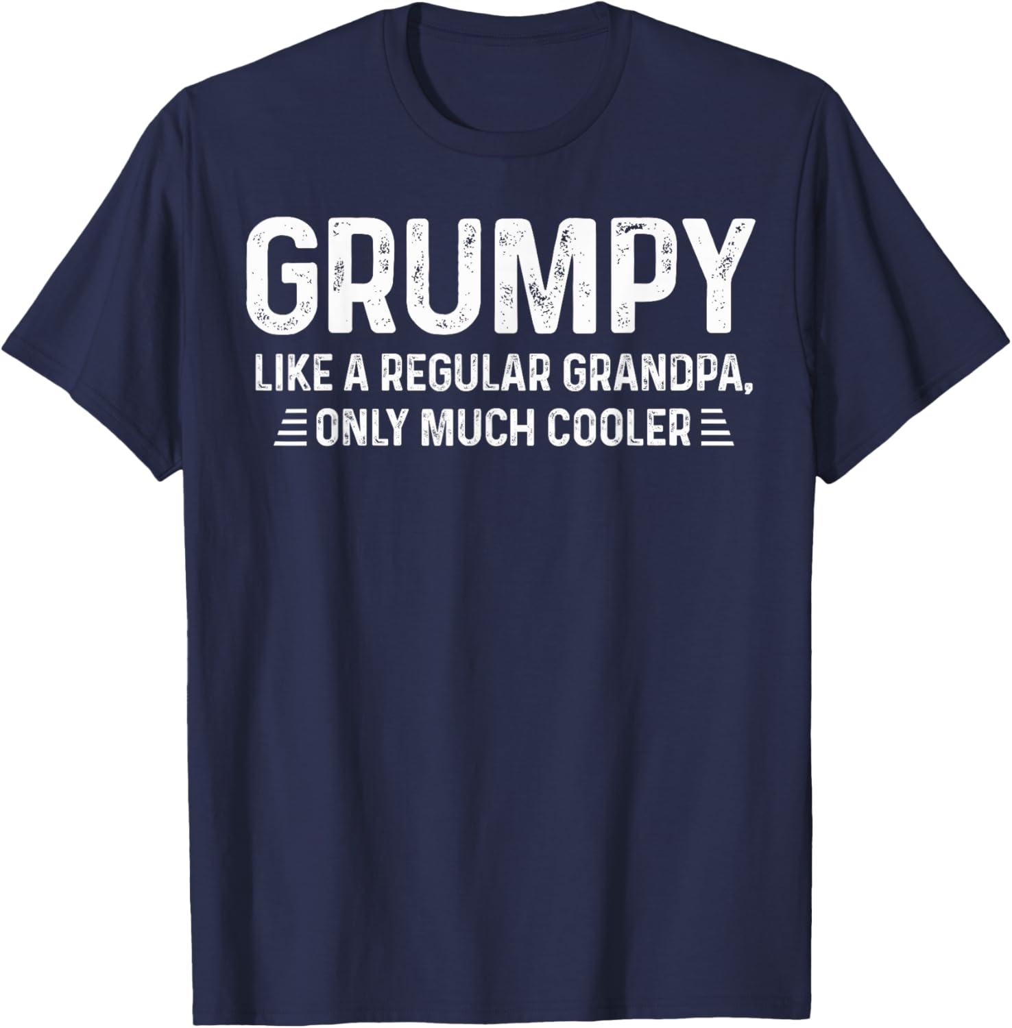 Grumpy Definition Like A Regular Grandpa Only Cooler T-Shirt - T-Shirt | Navy