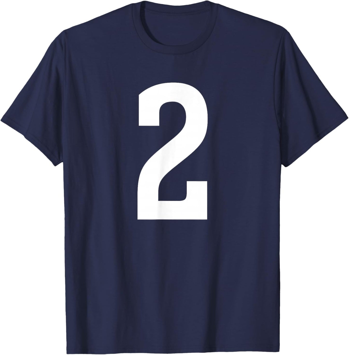 Number Two #2 Sport Team Uniform T-Shirt - T-Shirt | Navy