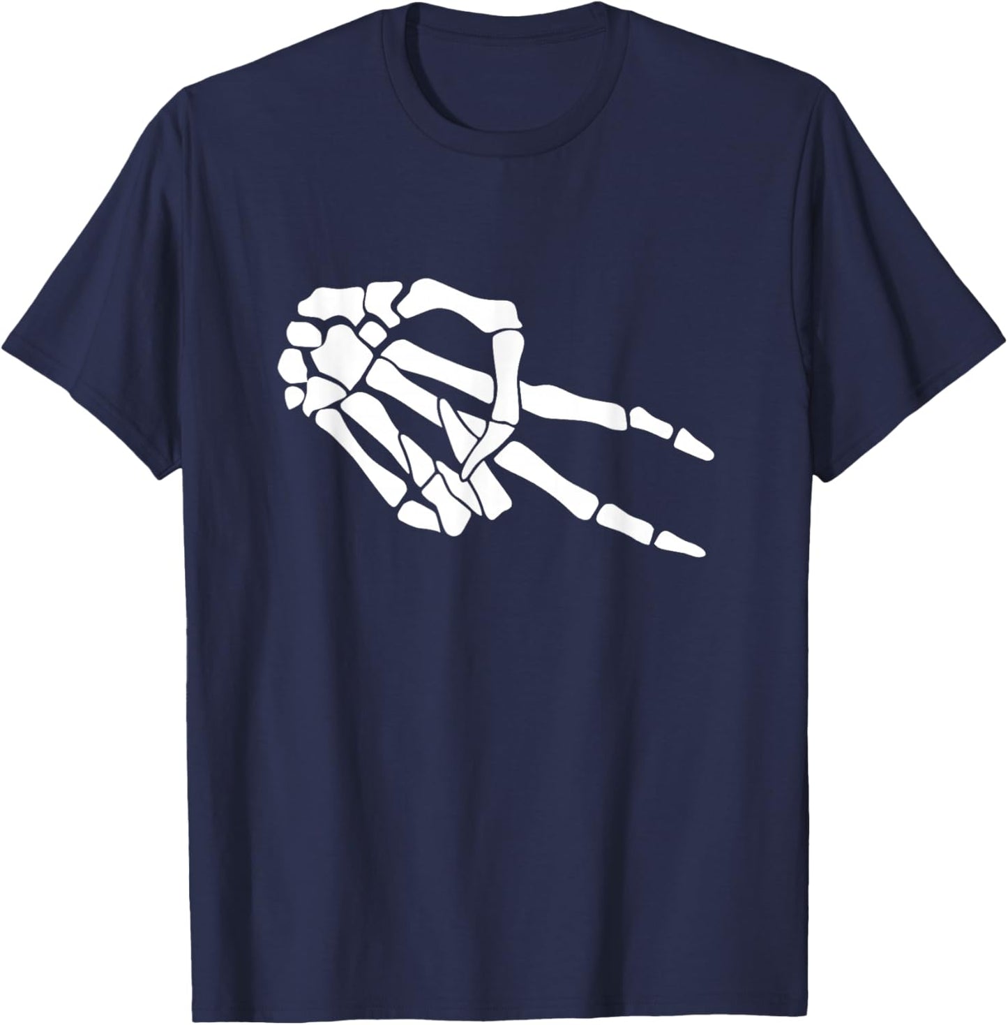 Unique Biker Wave Skeleton Hand For Motorcycle Riders T-Shirt - T-Shirt | Navy