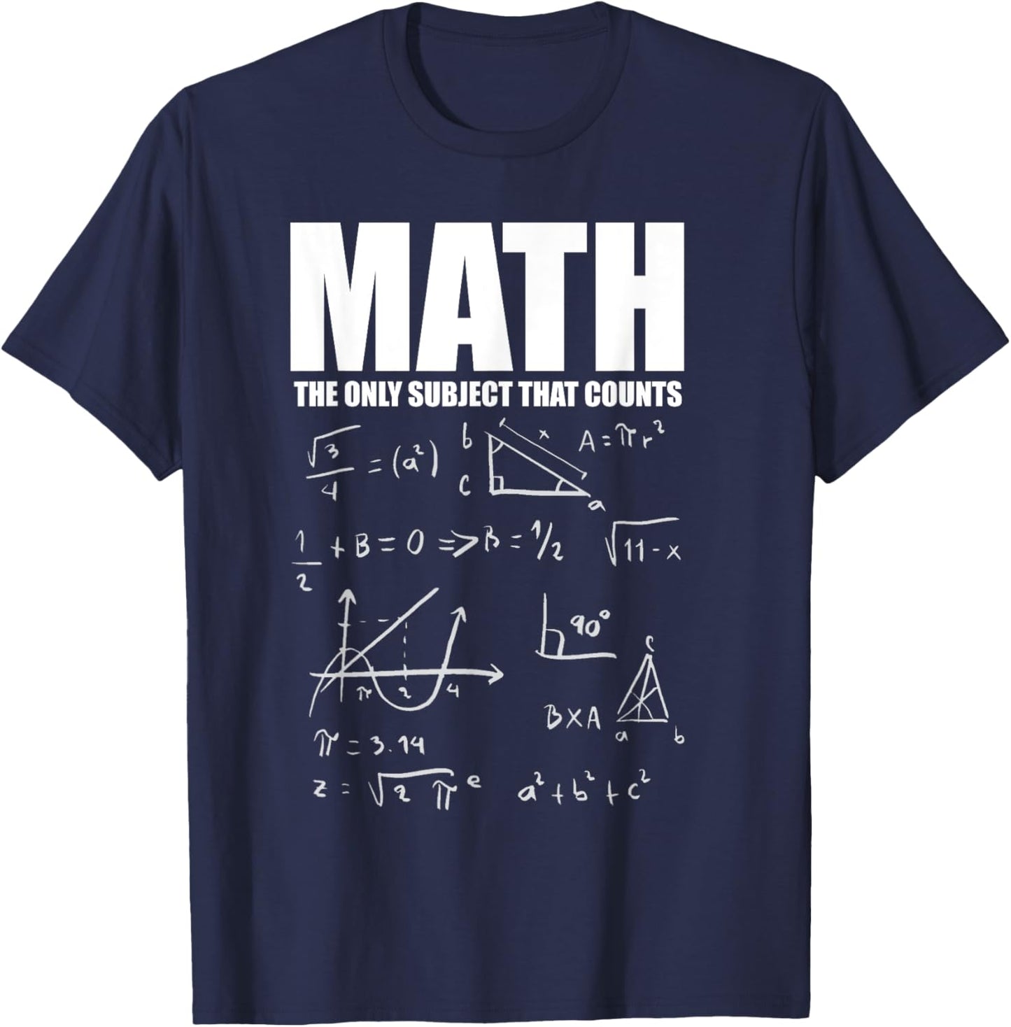 Funny Math Mathematics Nerd Fun Lovers T-Shirt - T-Shirt | Navy