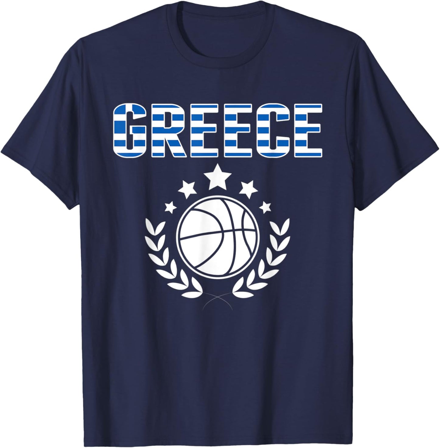 Greece Basketball Fans Jersey Greek Flag Summer Sport Lovers Men Women Kids T-Shirt - T-Shirt | Navy