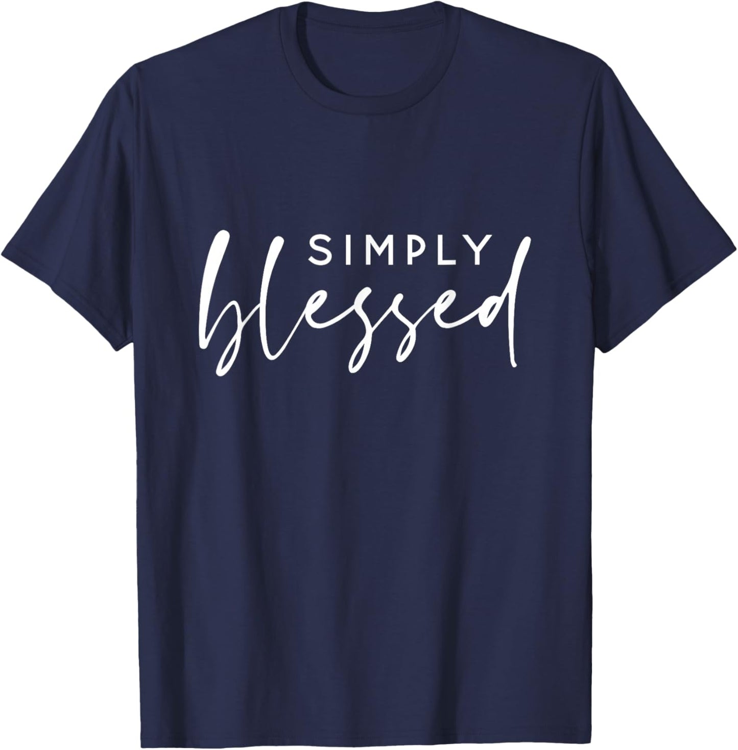 Simply Blessed Christian T-Shirt - T-Shirt | Navy