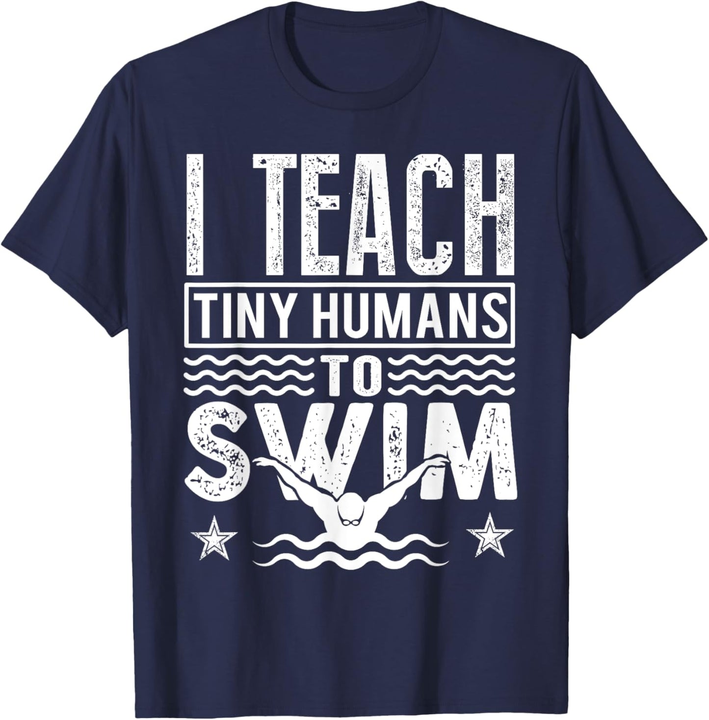 Coach Swimming Instructor I Teach Tiny Humans To Swim Kids T-Shirt - T-Shirt | Navy
