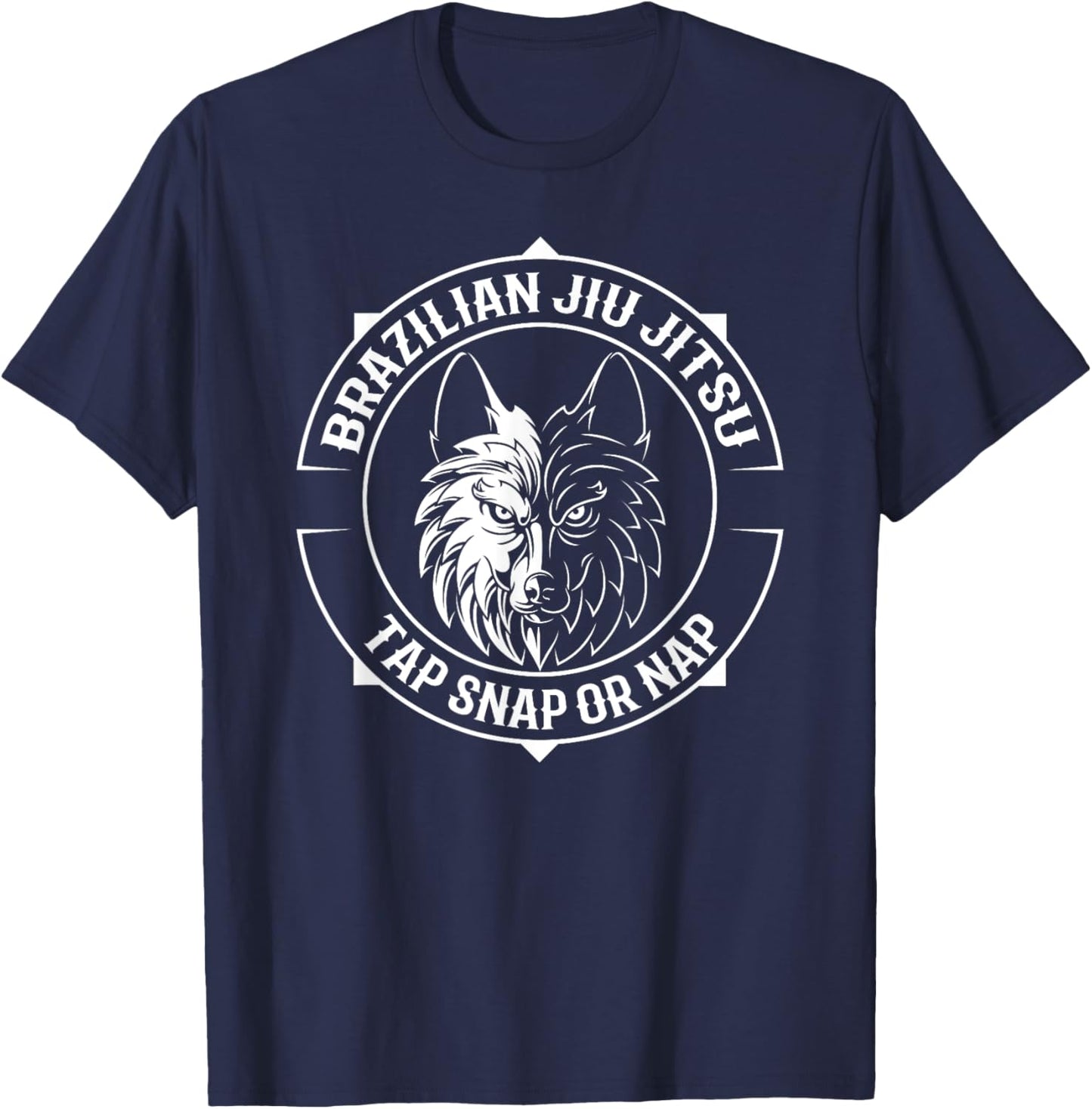 Jiu Jitsu Wolf - Brazilian Jiu Jitsu and BJJ T-Shirt - T-Shirt | Navy