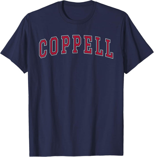 Coppell Texas Souvenir Sport College Style Text T-Shirt - T-Shirt | Navy