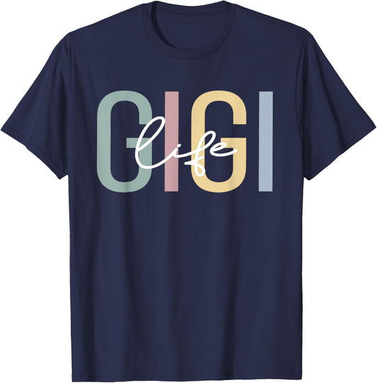 Gigi Life Gigi Grandma Boho Gigi Grandmother T-Shirt - T-Shirt | Navy