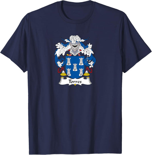 Torres Coat of Arms - Family Crest T-Shirt - T-Shirt | Navy