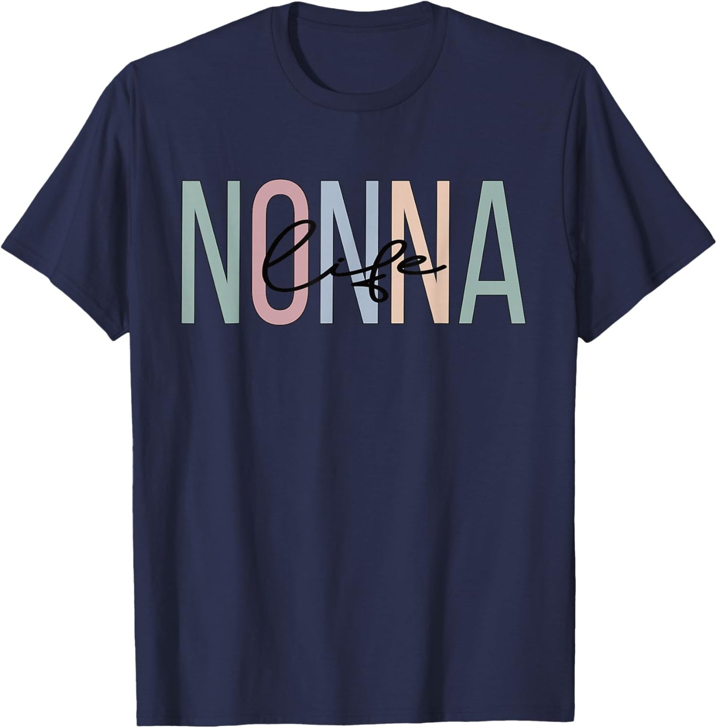 Nonna Life Nonna Grandma Boho Nonna Grandmother T-Shirt - T-Shirt | Navy