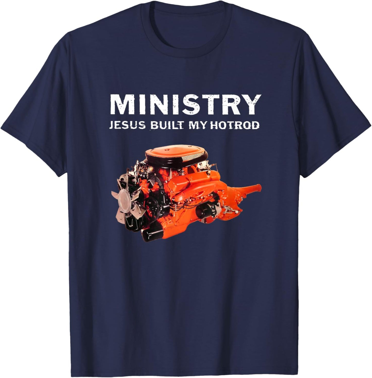 Ministry - Official Merchandise - Jesus Built My Hotrod T-Shirt - T-Shirt | Navy