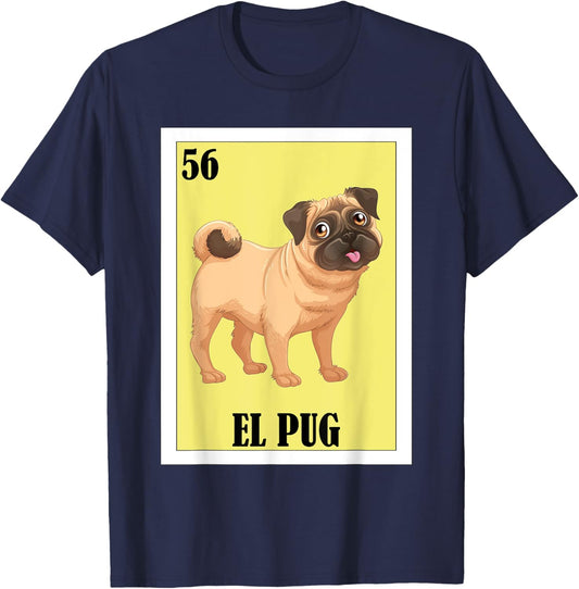Funny Mexican Dogs Design - El Pug T-Shirt - T-Shirt | Navy