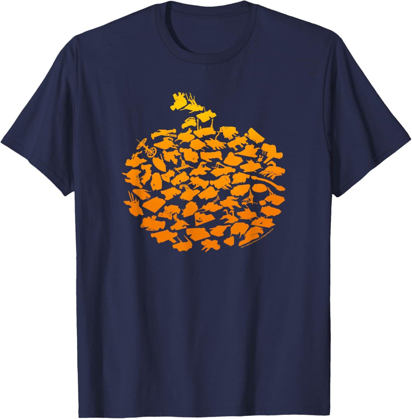 BattleBots Halloween Pumpkin Bot Collage T-Shirt - T-Shirt | Navy