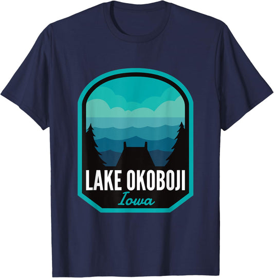 Lake Okoboji Iowa Summer Men Women Kids T-Shirt - T-Shirt | Navy